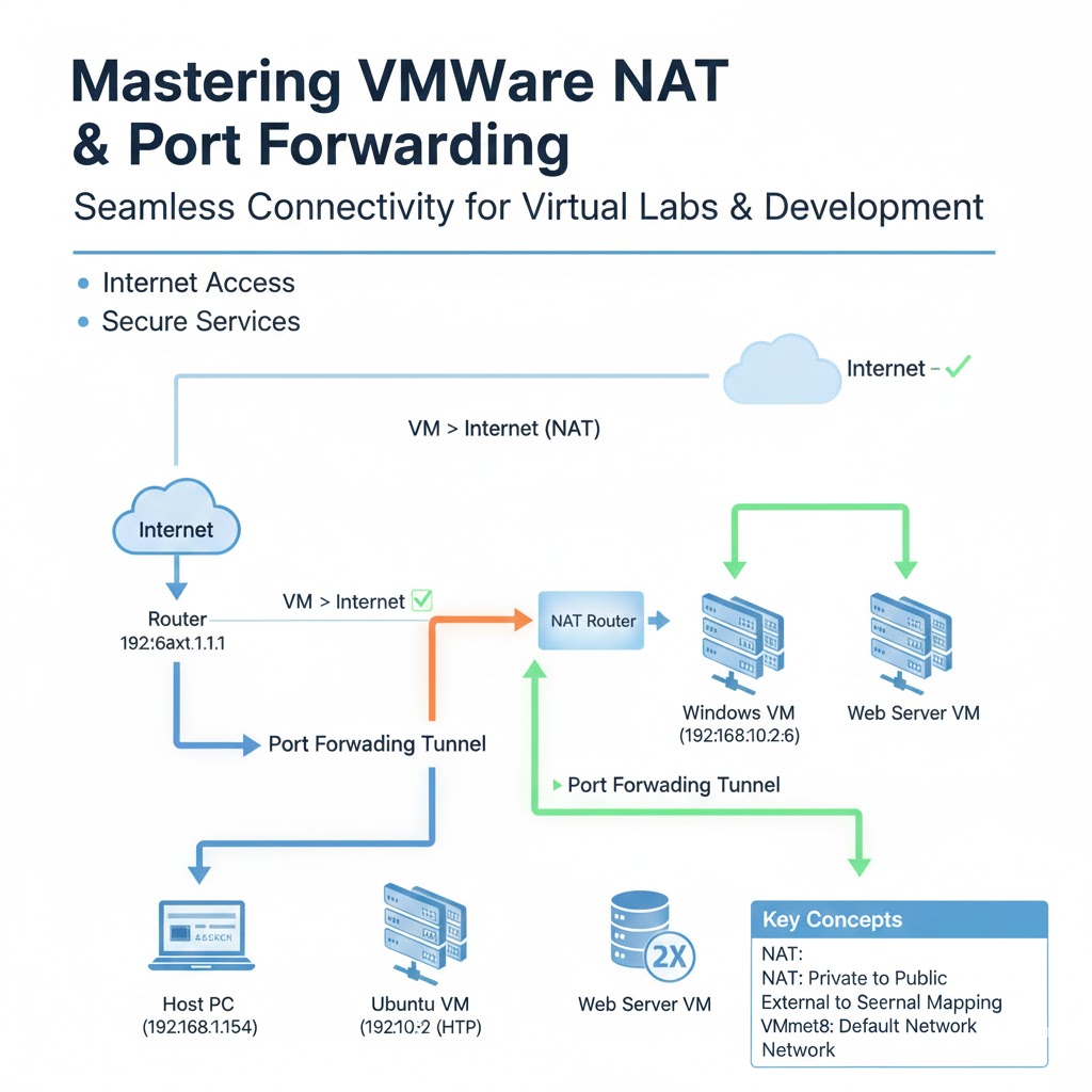 VMware NAT Network Setup and Port Forwarding Tutorial | Step-by-Step Guide ( Part 2 )