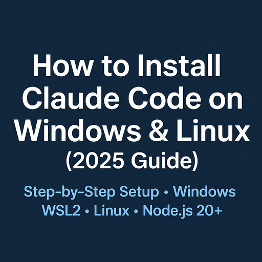 How to Install Claude Code on Windows and Linux in 2025