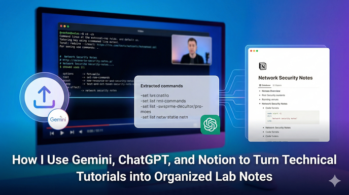 How I Use Gemini, ChatGPT, and Notion to Turn Technical Tutorials into Organized Lab Notes