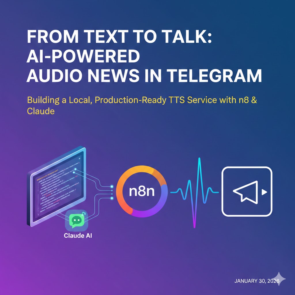Image for How I Built a Custom Text-to-Audio Node for n8n Workflows (With Claude AI's Help)