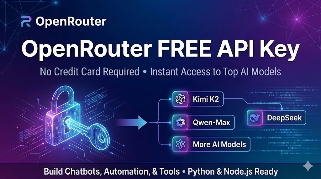 Image for How to Use OpenRouter's Free API Key to Access AI Models Like Kimi K2, Qwen, and DeepSeek (No Credit Card Required)