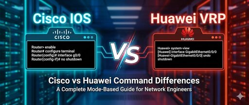 Image for Cisco vs Huawei Command Differences: A Complete Mode-Based Guide for Network Engineers